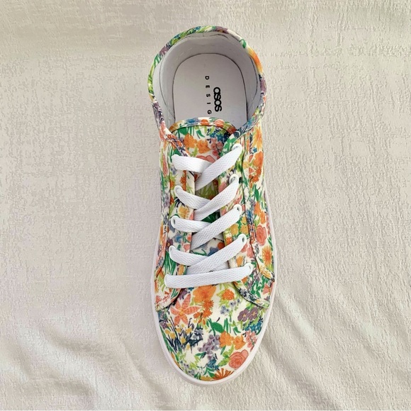 ASOS Design Colorful Lace-Up Floral Canvas Shoes - Picture 3 of 5